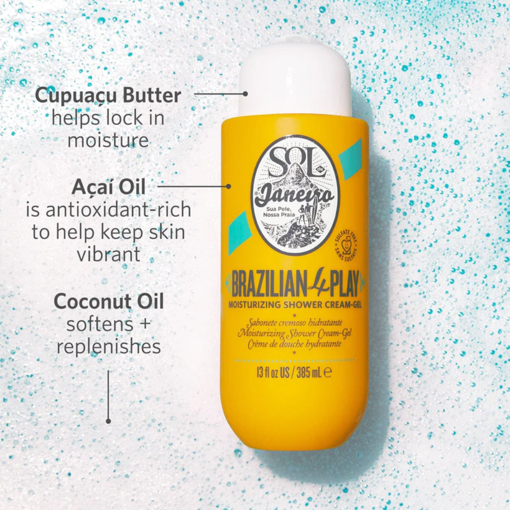 Brazilian 4 Play Moisturizing Shower Cream-Gel (385ml)